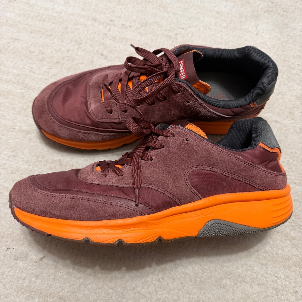 Camper Drift Trail Sneakers Burgundy Orange Men's 45 US 11 Suede
